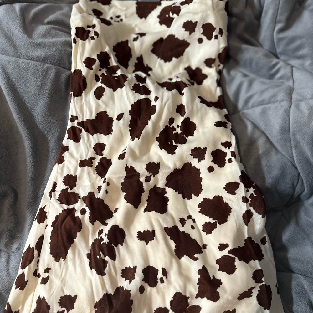 Thirty Thirty cow print slip dress